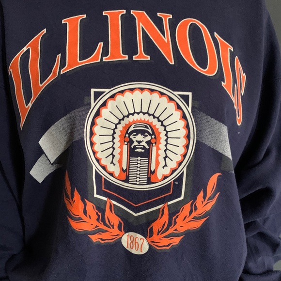 SOLD!! Vintage Illinois Sweatshirt - Picture 5 of 6
